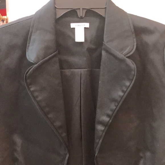 OLD NAVY BLACK Cap Sleve crop JACKET/BLAZER. Sz Med - Picture 4 of 13